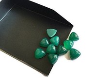 Natural Green Onyx Trillion Cabochon 6mm To 25mm Loose Gemstone