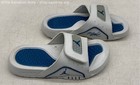Air Jordan Boys Hydro 4 Retro Blue White Slip-On Slide Sandals Size US 5 — photo 7