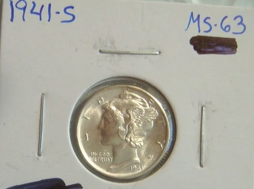 1941-S Mercury Dime Gem BU Uncirculated
