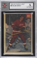 1954-55 Parkhurst Glen Skov (Text Back) #40 KSA Authentic t3w