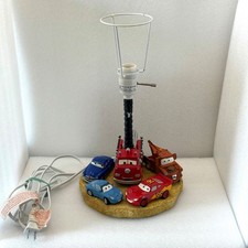 Kids Disney Pixar Cars Table Lamp 3D Lightning McQueen Mater Doc Red ***No Shade