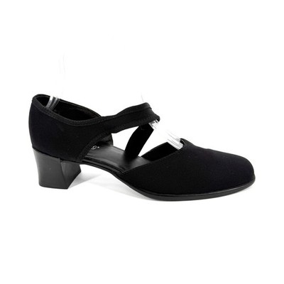 Munro Pumps Womens Size 8.5 N Black Microfiber Block Heel Slip-On Shoes