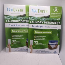 2 Pack Tru Earth Eco-Strips Ultra Concentrated Fragrance-Free Laundry Detergent