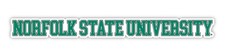 Norfolk State University College Text Vinyl Decal   White, Clear and Holo