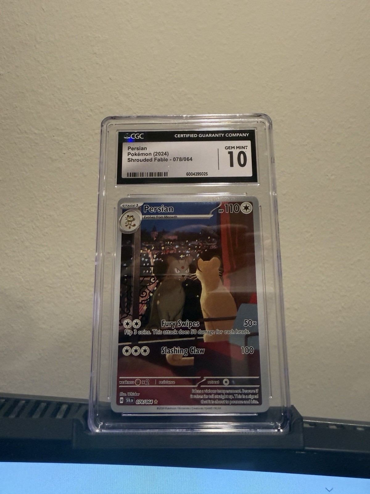 CGC 10 Persian 078/064 Illustration Rare - Shrouded Fable - Pokemon TCG