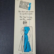 1955 Rit Tints & Dyes All Purpose Vintage Print Ad Indianapolis IN Color Change