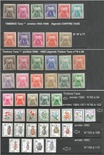 France Timbres taxe complet de 1943 à 1983 timbres neufs **
