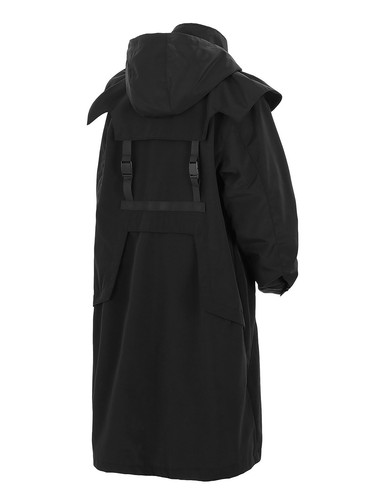 Niepce Japanese Urban Jacket with Hoodie Streetwear Casual Long Trench Coat - Picture 6 of 34