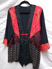 Handmade Black and Red Asian Style Jacket