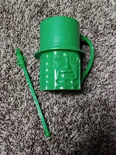 Mr Peanut Emerald Green Cup And Stirrer Stick