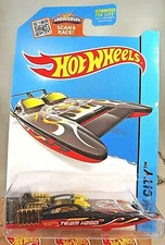 2015 Hot Wheels #53 HW City-HW Rescue H2GO Black-Red w/Red MW Spoke Wheels