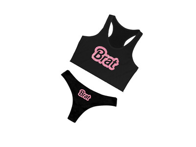 Brat Glitter Lingerie Set Yes Daddys Girl Slut Clothes Little Space Outfit