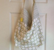 Market Bag - Reusable Shopping Bag - Cotton Tote - Knitting Bag - Handcrafted