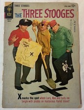 1964 Gold Key THREE STOOGES #16 ~ cover split and detached