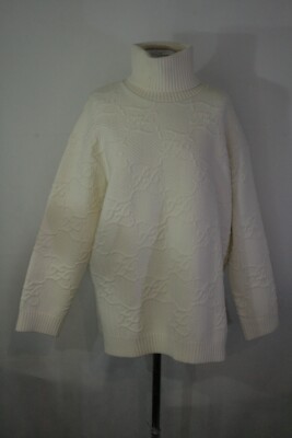 Fendi Logo Print Rollkragen GR:36 Oversized weiß NP:1599  355/355 *bitte messen*