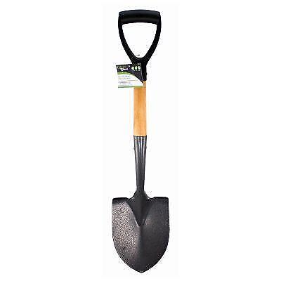 ROUND HEAD LIGHTWEIGHT MICRO SPADE SHOVEL WOODEN SHAFT 700MM -LIFETIME GUARANTEE - Picture 1 of 6
