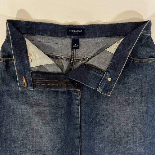 Ann Taylor Jeans Pencil Straight Womens Denim Skirt 8 Size Blue Cotton - Picture 3 of 8