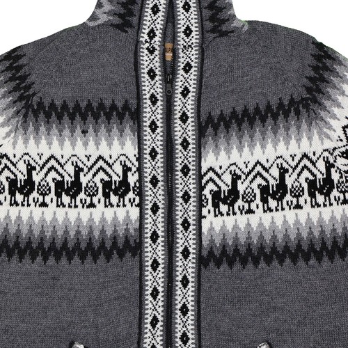 MEN HANDMADE ANDEAN ALPACA LLAMA DESIGN ZIP HOODIE SWEATER L/XL - Picture 21 of 115
