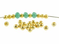 "30 Zwischenperlen \"Sparkle\" In Goldfarben, 3 Mm"