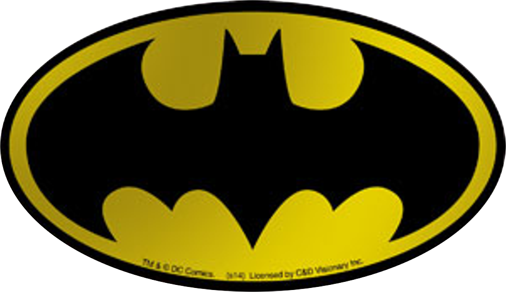 バットマンサイン Sticker - Batman SHINY GOLD CHROME Logo Bat Signal Comic Movie