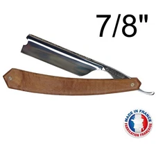 Thiers Issard Oakwing 7/8" Straight Razor Maple Wood Handle Made in France