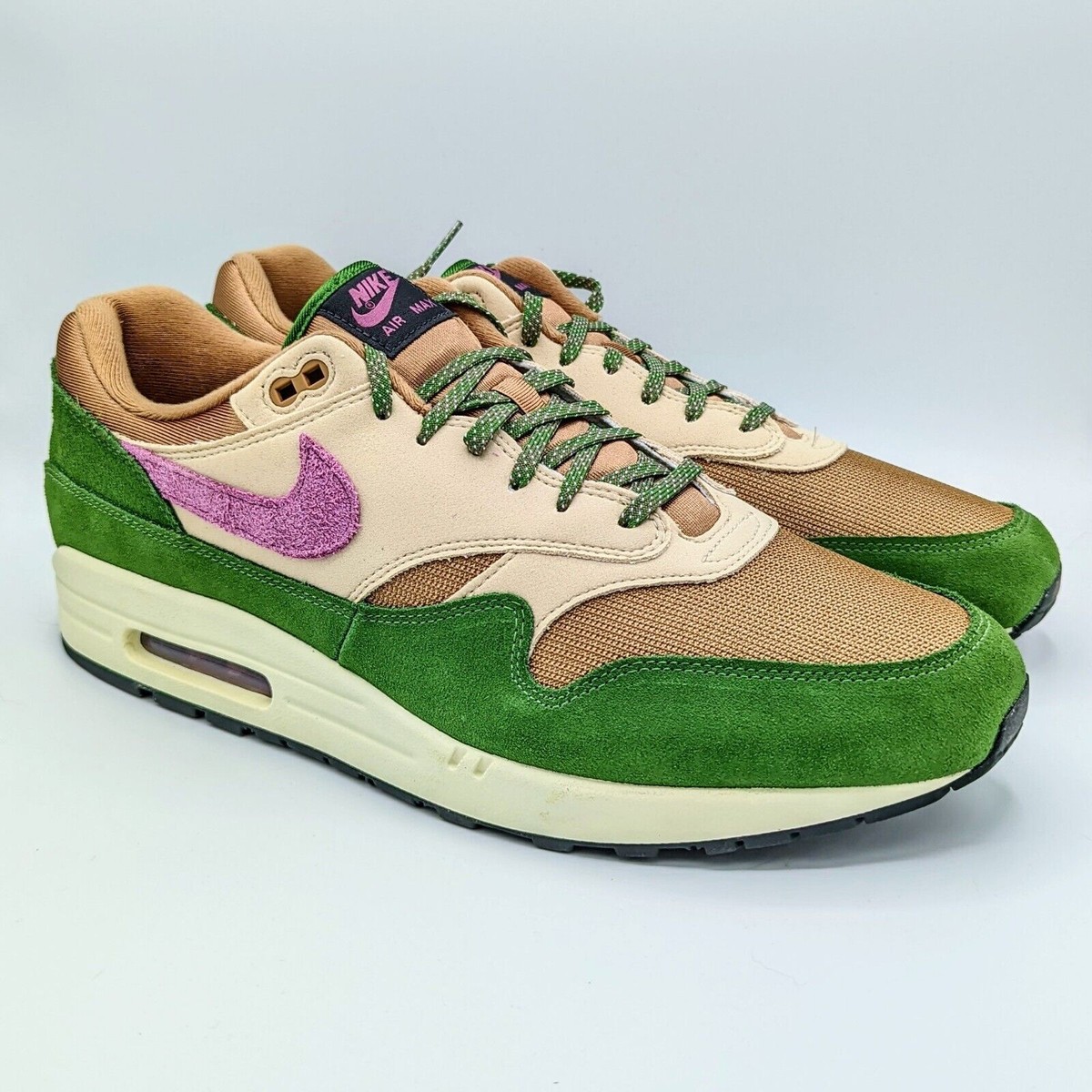 Sz 14 - Nike Air Max 1 NH Treeline (2022) Green Light Bordeaux