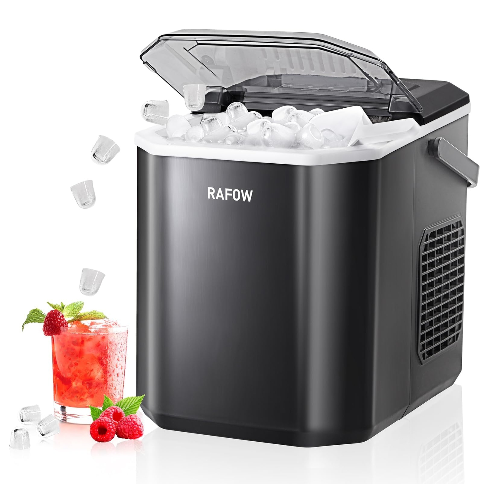 Ice Maker Countertop - Portable Ice Machine Makes 26 lbs of Ice in 24 Hours, ...