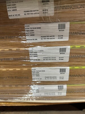 Mannington ADURA  Vinyl Tile Tempo Ivory 18'' x 18'' glue down 45 sf/ct waterproof