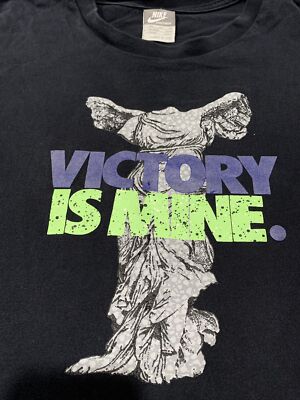 Vintage Nike Sportswear Grey Tag Victory is Mine Black Shirt
