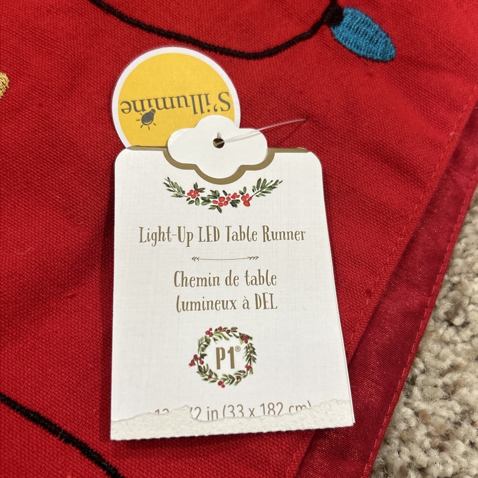 Pier 1 Imports Christmas Light Up Reindeer Table Runner NEW eBay