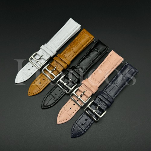 16-22MM Watch Band Strap Colorful Genuine Leather Quick Release Fits for Movado - Afbeelding 2 van 27