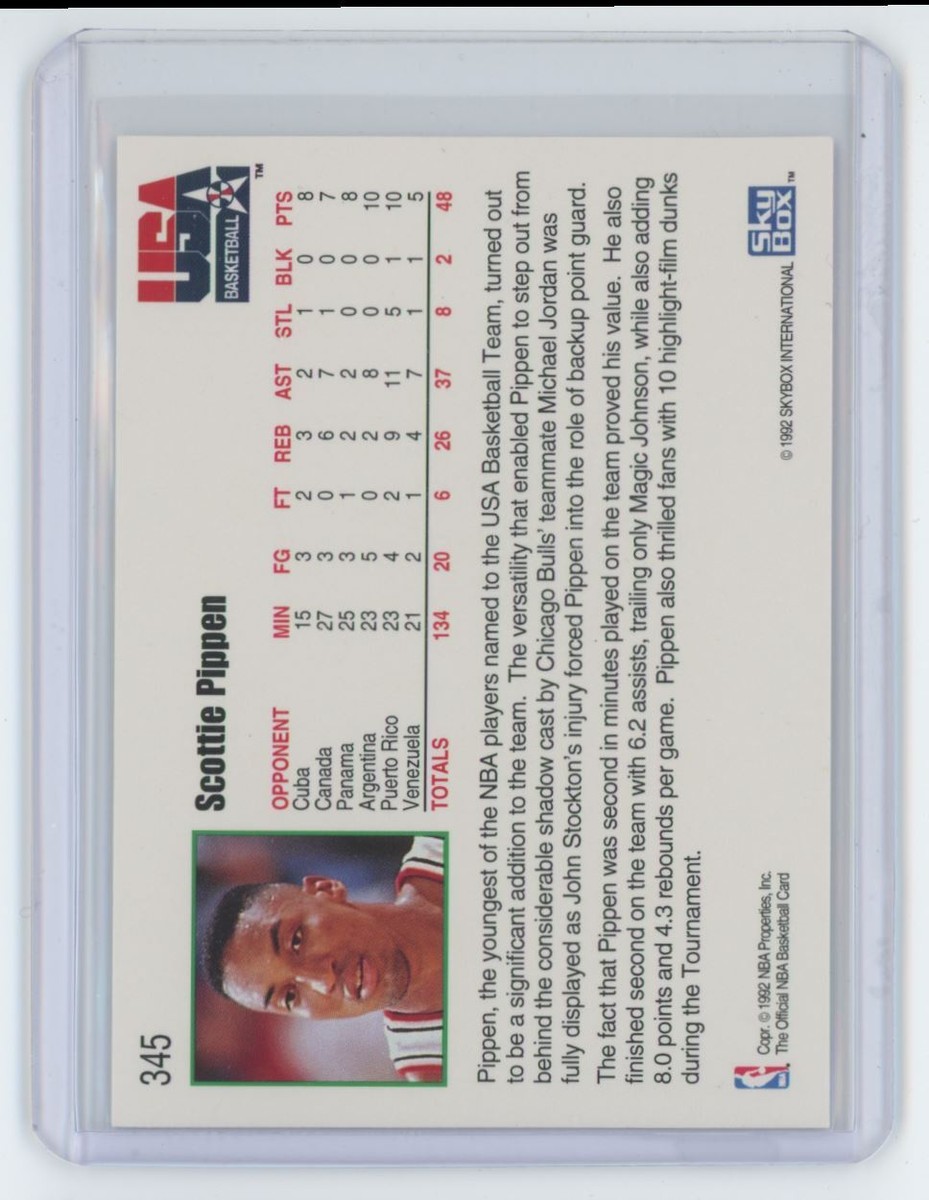 1992-93 Hoops Scottie Pippen Basketball Card USA #345 | eBay