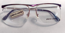 Vintage Pierre Cardin new old stock metal CS 168-3 Gold Violet Semi Rimless Ital