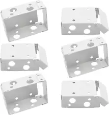 Waziaqoc 6PCS Blind Brackets, 2.5 Inch White Low Profile Box Mounting Bracket fo
