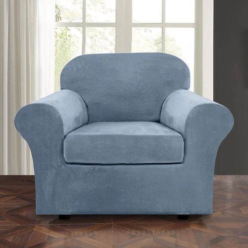 Samt Stretch Elastisch Sofabezug Wohn Couch Schonbezüge Schoner 1/2/3 Sitzer - Bild 49 von 112