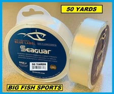 SEAGUAR BLUE LABEL FLUOROCARBON Leader 50lb/ 50yd NEW! 50 FC 50 FREE USA SHIP!