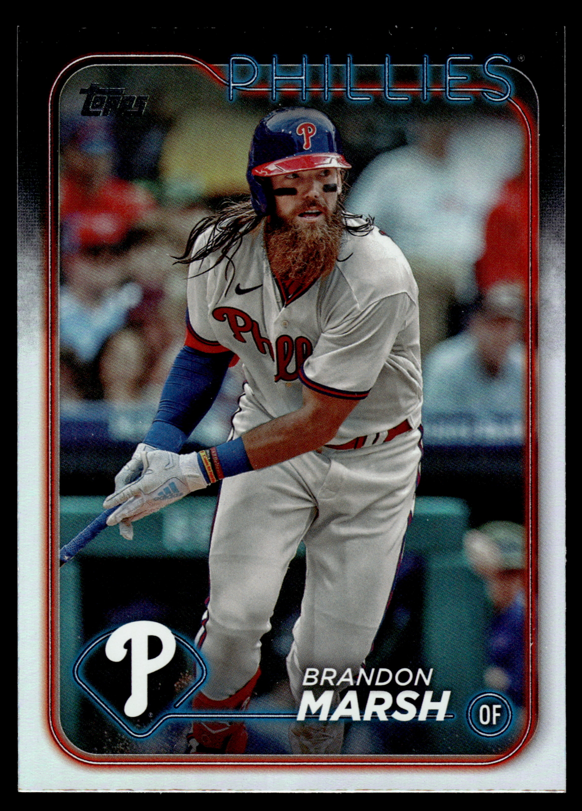 2024 Topps #71 Brandon Marsh Rainbow Foil Philadelphia Phillies