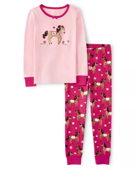 NWT Gymboree Toddler Girl Pink Horse Pony PJs Pajamas 18 24 NEW