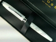 Cross Coventry Year of the Snake Pearl White Lacquer Fountain Pen, Engraved Snak