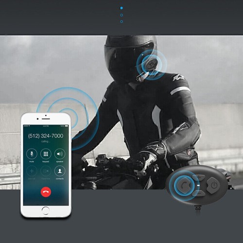 Motorcycle Headset Bluetooth Helmet Headphone Wireless Handsfree Support FM - Zdjęcie 4 z 10