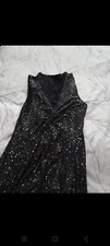 black silver spot dress size 10