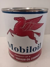 Vintage Mobiloil  Motor Oil Can 1 qt. -  (Re-pop Collectible )