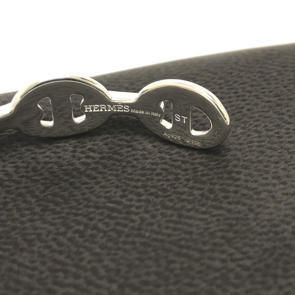 HERMES Chaine d'Ancre Enchainee MM Bangle SV925 Silver/Silver Unused image 4