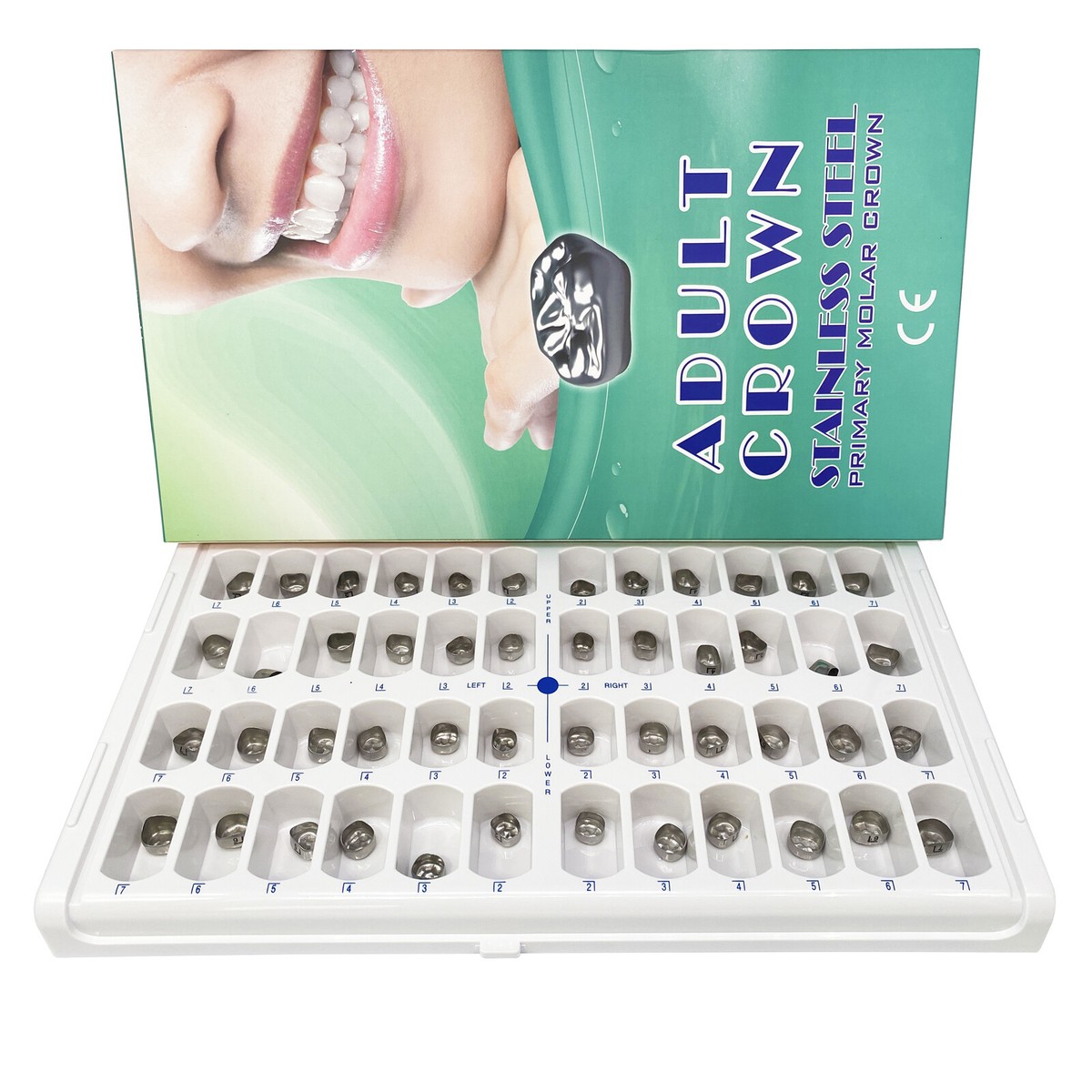 Kit De Couronnes Dentaires Temporaires En Acier Inoxydable Pour Molaires Adultes, Toutes Tailles