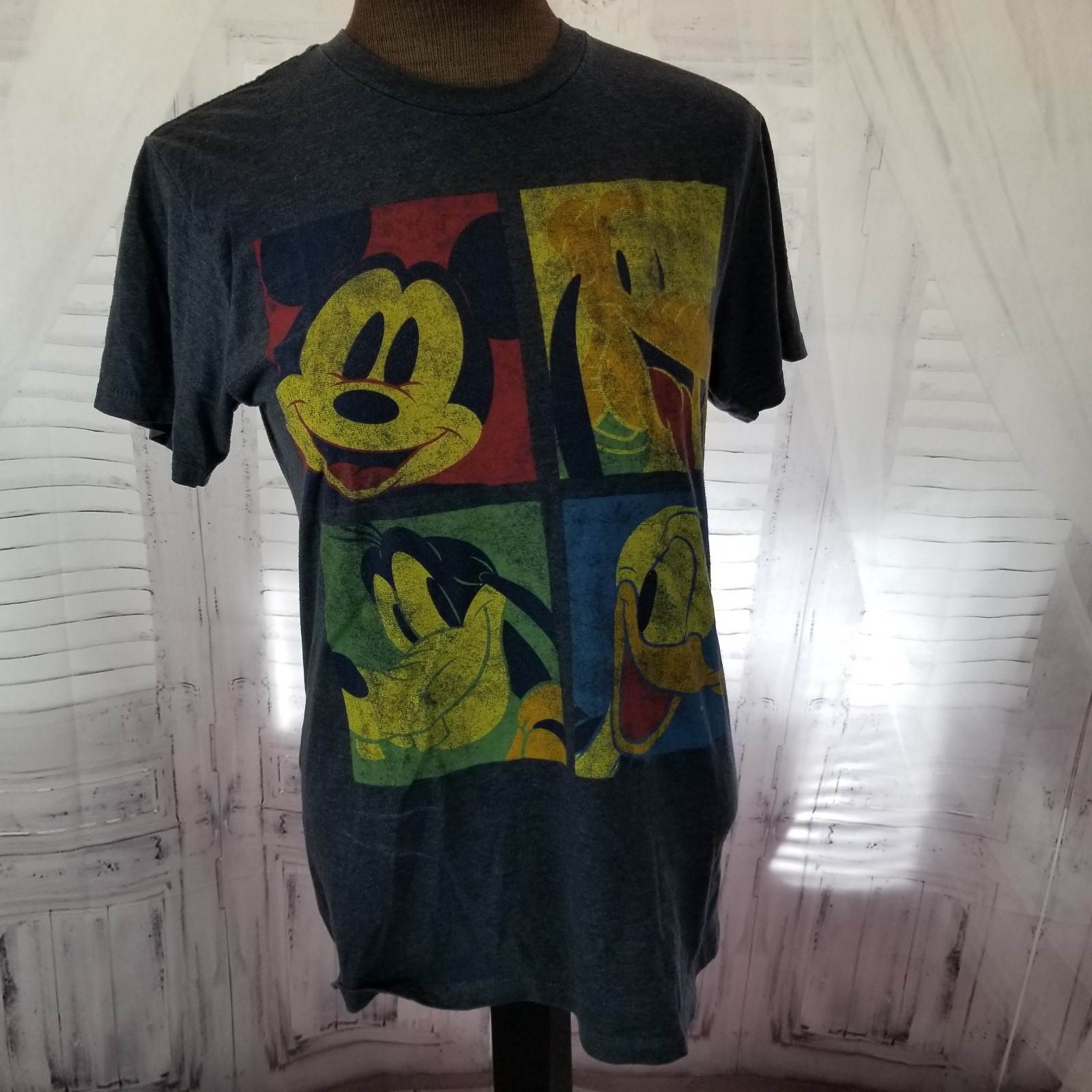 tshirt Women S small shirt top casual disney mickey goofy pluto donald block-image