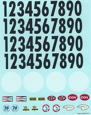 Repro 1/24 Cox Cheetah Decal Set