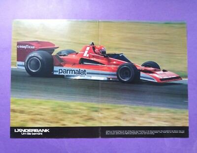 altes Poster Niki Lauda Brabham Alfa Romeo Formel 1 GP Argentinien 1978 Parmalat