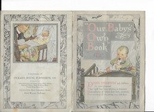 OUR BABY'S OWN BOOK-1918 CHILD DEVELOPMENT BOOKLET,PARTIALLY COMPLETED