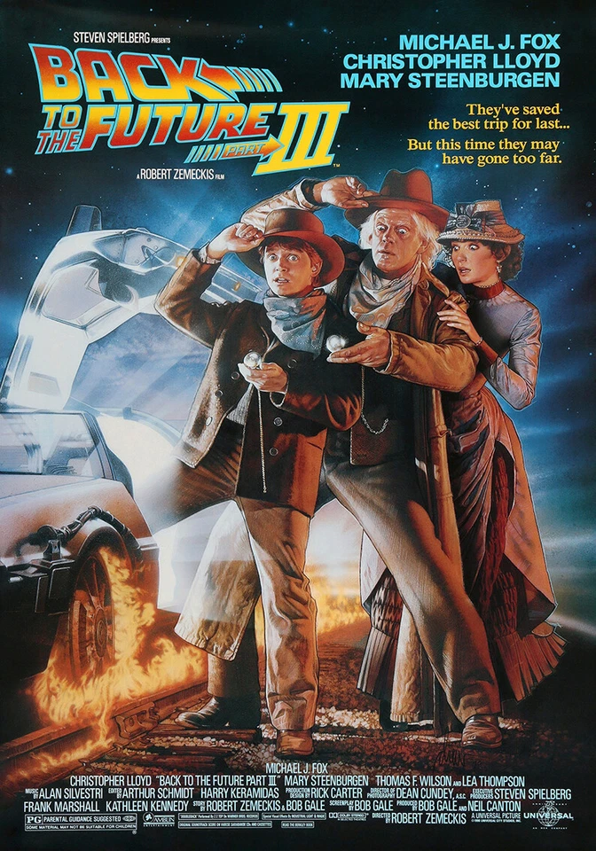 MARKER Retour vers le futur (1990) Back to the Future III Affiche de cinéma Poster #341