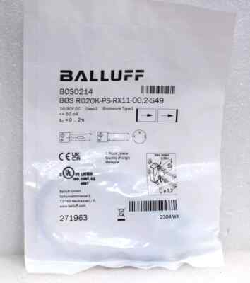 BALLUF BOS0214 PHOTOELECTRIC SENSOR BOS R020K-PS-RX11-00,2-S49